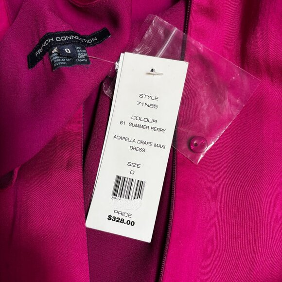 French Connection Halter Column Maxi Dress - Magenta - Picture 8 of 11